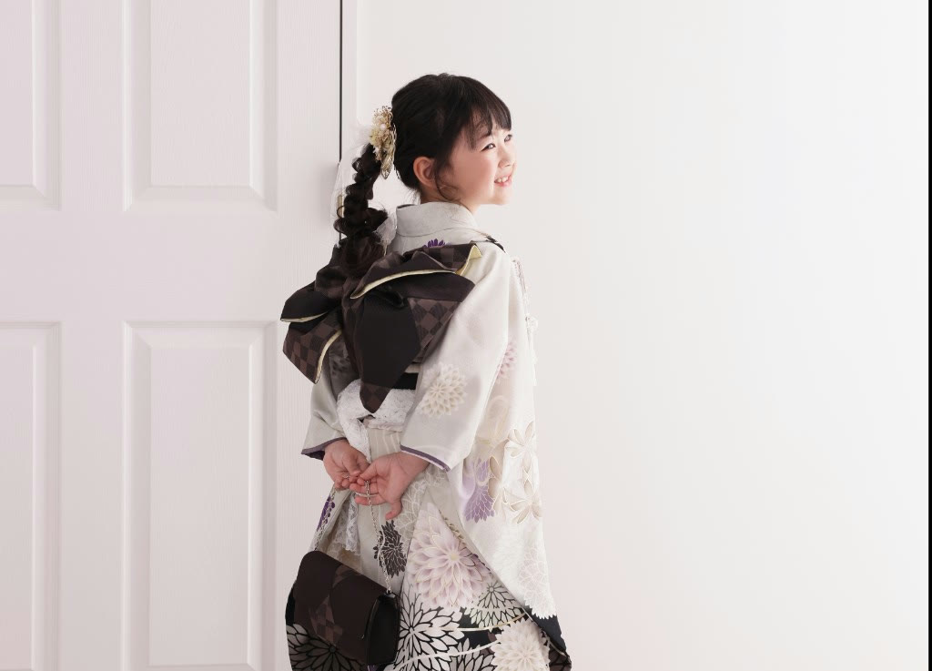 七五三 正絹着物 女の子 スタジオ撮影 八王子
